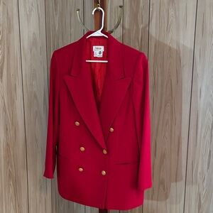 Talbots 109% wool Vibrant Red BlazerVintage 1980’s